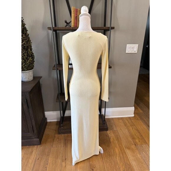 Significant Other Marie Bodycon Maxi Dress Butter Cream Womens Size 4 - Picture 10 of 12